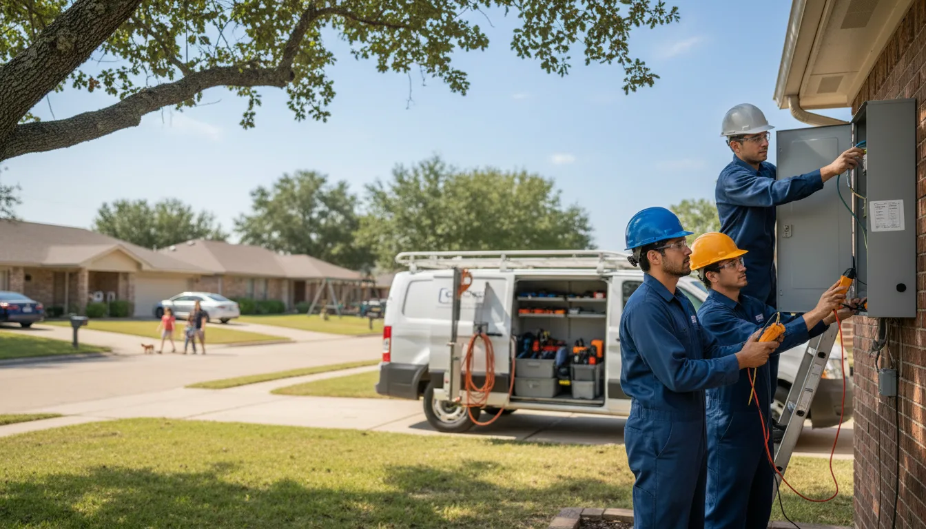Certified electrician providing emergency electrical services in Ferris, TX
